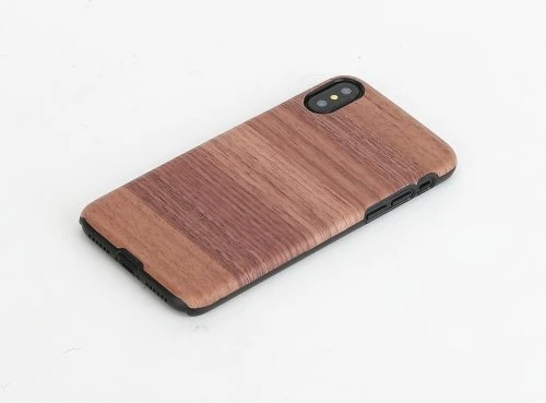 Juodas telefono dėklas iPhone X/XS, MAN&WOOD Strato