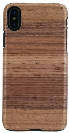 Juodas telefono dėklas iPhone X/XS, MAN&WOOD Strato