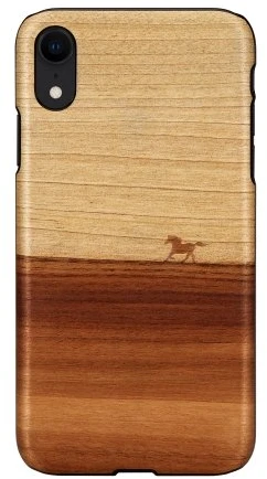 Juodas telefono dėklas iPhone XR, MAN&WOOD Mustang