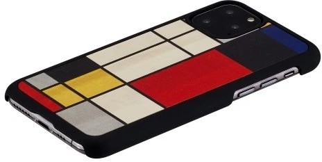 MAN&WOOD SmartPhone dėklas Apple iPhone 11 Pro mondrian wood juodos spalvos