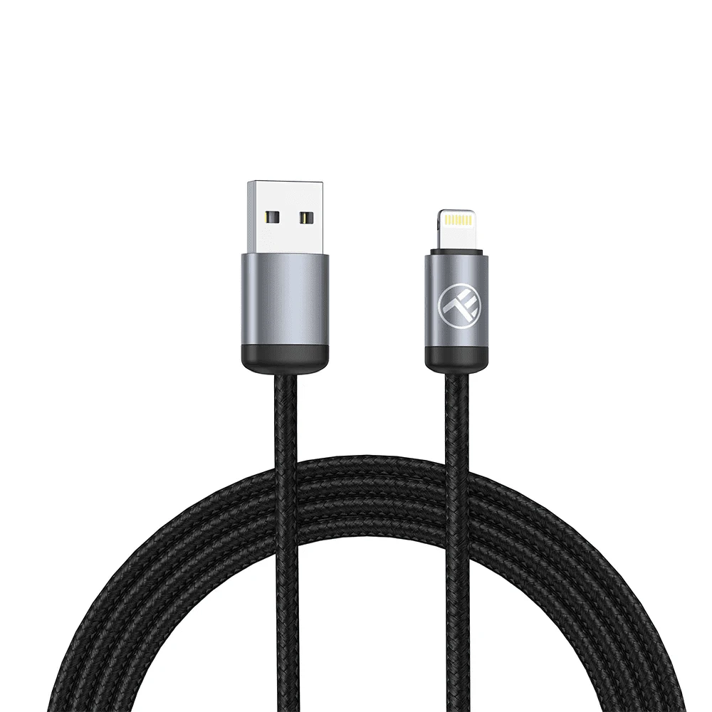 Tellur Juodas USB į „Lightning“ kabelis, 3 A, 1 m