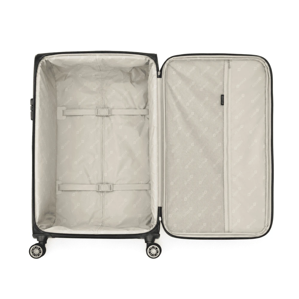 Juodas vidutinis kelioninis lagaminas Solier STL1801 55 l