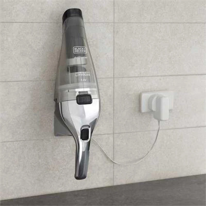 Juodas+DECKER NVC220WC 7.2V Belaidis rankinis dulkių siurblys