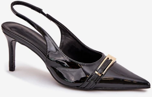 Juodi aukštakulniai bateliai su sagtimi Step in style
