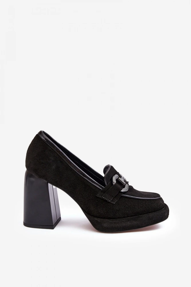 Juodi aukštakulniai bateliai su sagtimi Step in style