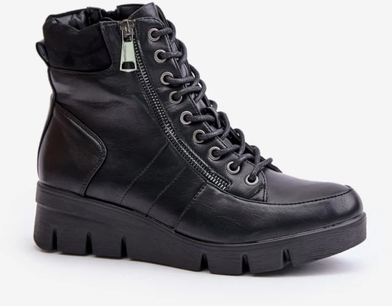 Juodi aulinukai su platforma ir pašiltinimu Step in style