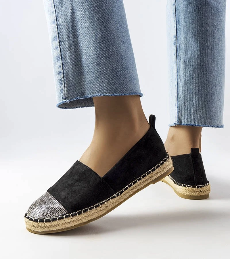 Juodi espadrilių mokasinai Magali