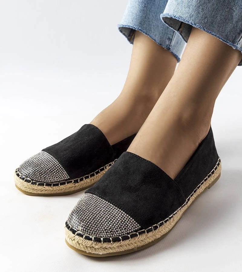 Juodi espadrilių mokasinai Magali