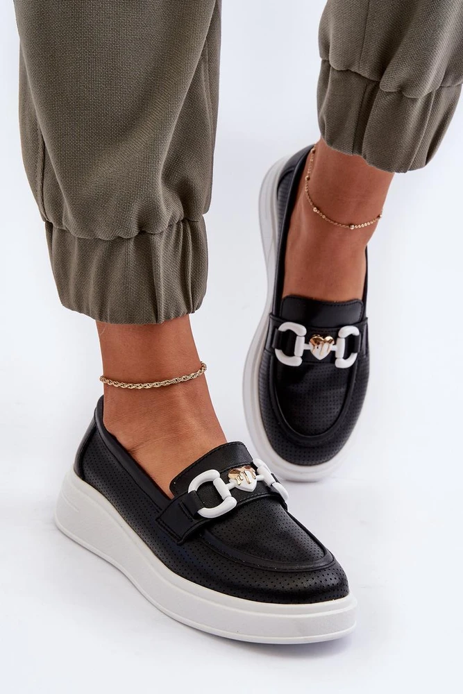 Juodi mokasinai su platforma Step in style