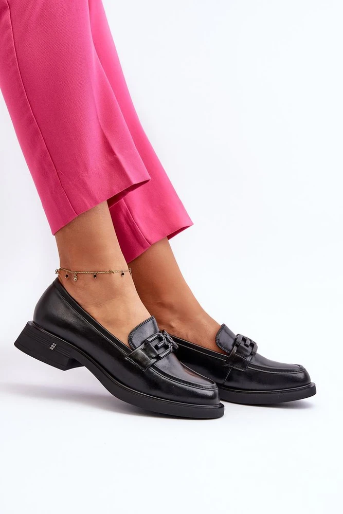 Juodi mokasinai su sagtimi Step in style