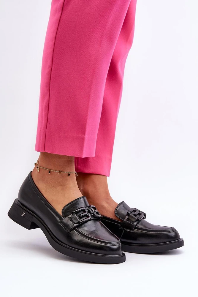 Juodi mokasinai su sagtimi Step in style