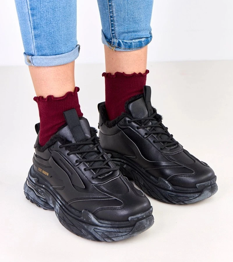 Juodi moteriški pašiltinti sportbačiai Steve Madden
