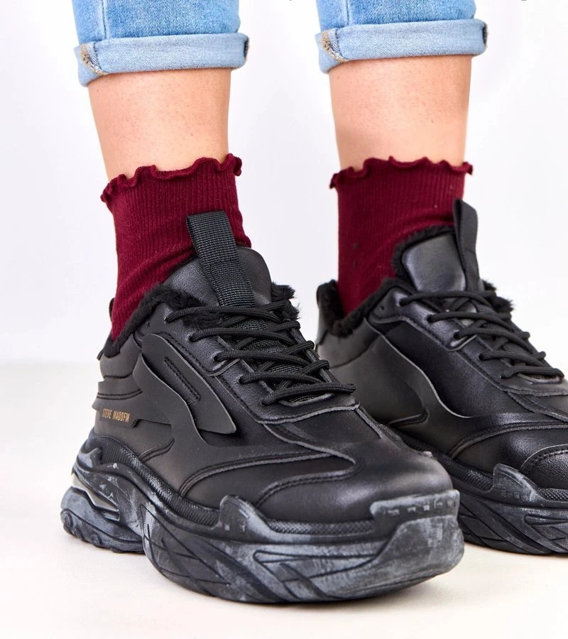 Juodi moteriški pašiltinti sportbačiai Steve Madden