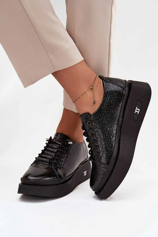 Juodi moteriški platforminiai batai Step in Style