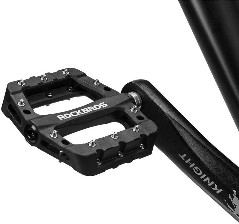 Juodi platforminiai dviračio pedalai Rockbros