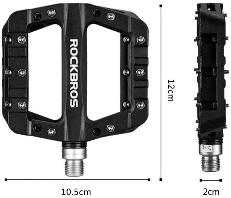 Juodi platforminiai dviračio pedalai Rockbros