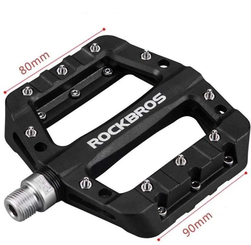 Juodi platforminiai dviračio pedalai Rockbros
