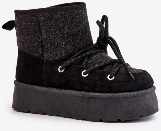 Juodi platforminiai sniego aulinukai Step in style