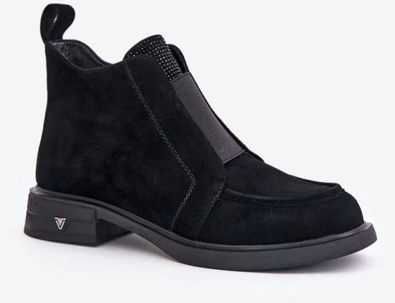 Juodi zomšos imitacijos aulinukai Step in style
