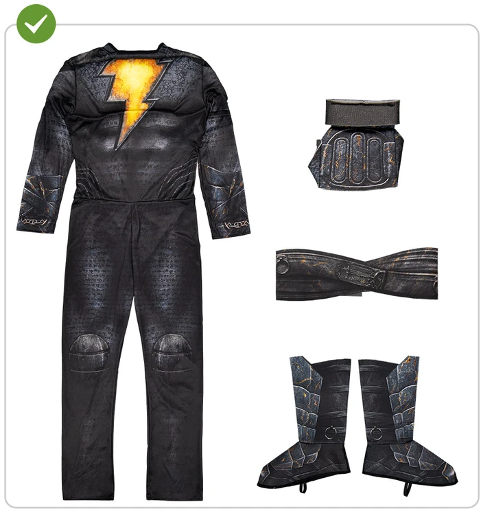 Juodojo Adomo kostiumas suaugusiesiems – DC Comics