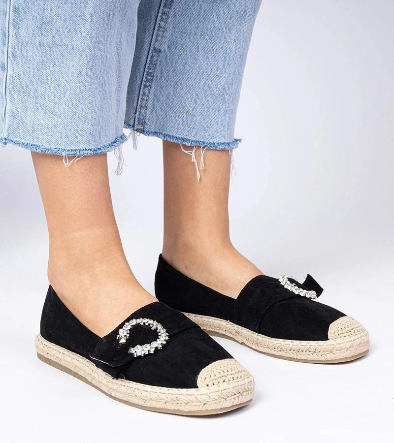 Juodos espadrilės su cirkoniais Maruta