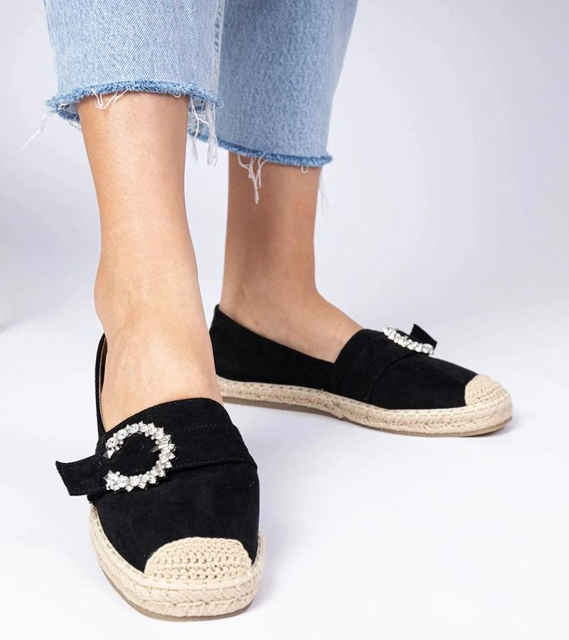 Juodos espadrilės su cirkoniais Maruta