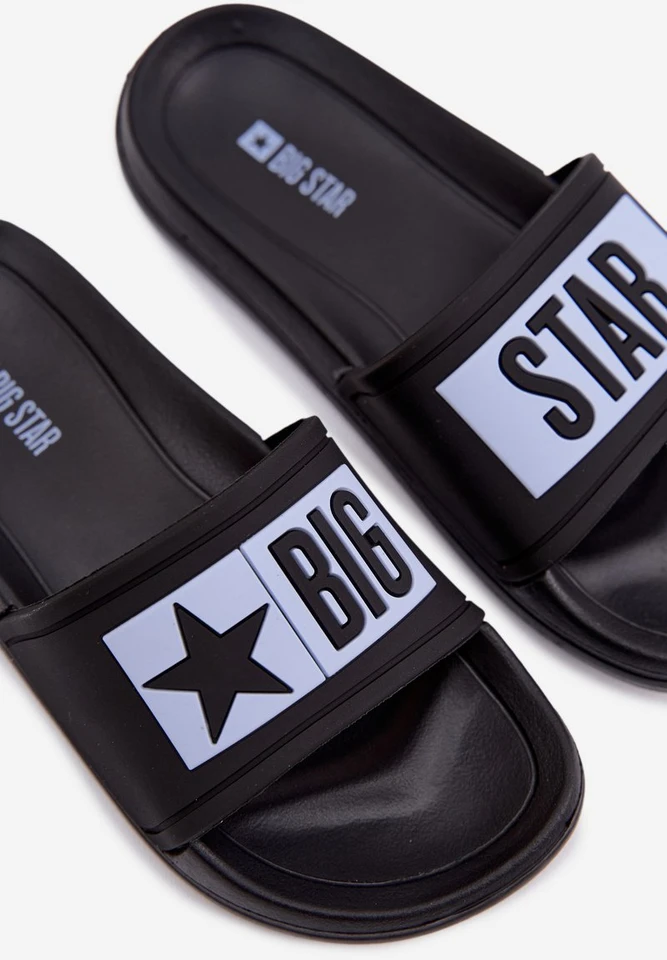Juodos ir mėlynos vaikiškos šlepetės Big Star