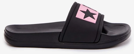 Juodos ir rožinės vaikų šlepetės Big Star