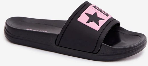 Juodos ir rožinės vaikų šlepetės Big Star