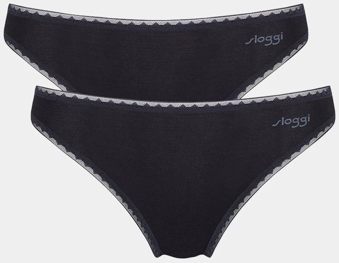 Juodos kelnaitės dviejų dalių komplekte Sloggi