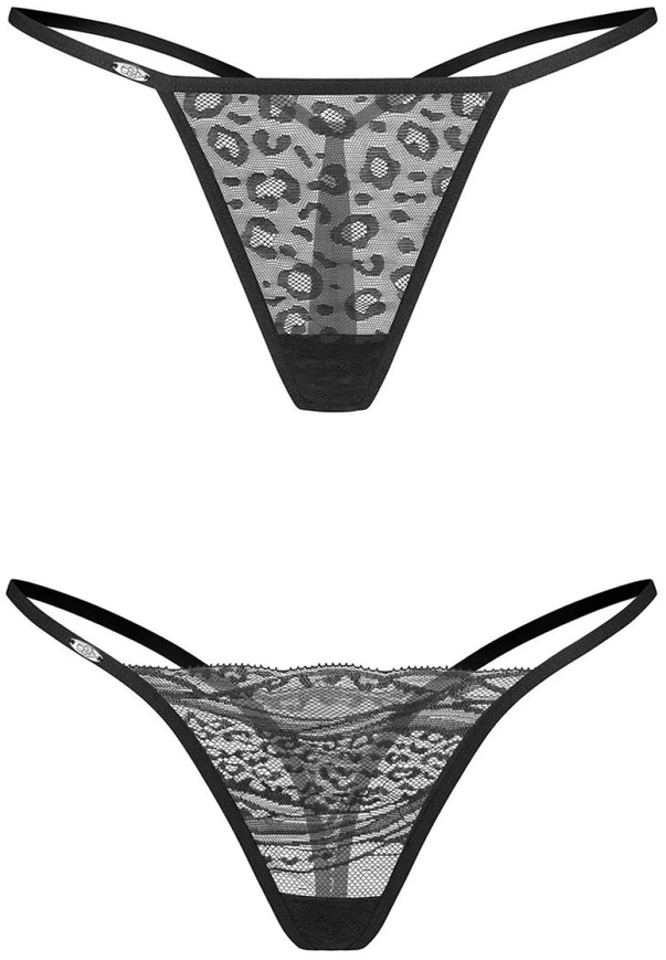 Juodos nėriniuotos stringai Obsessive