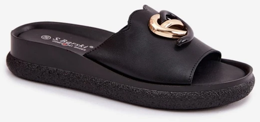 Juodos odos basutės su dekoratyvine detale Step in style