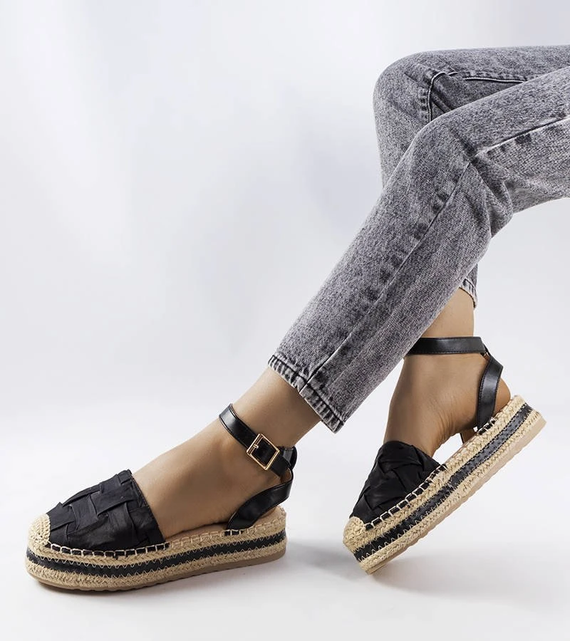 Juodos platforminės espadrilės Lafrenière