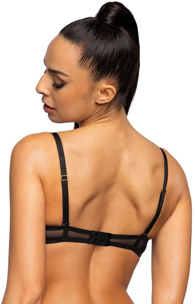juodos spalvos push-up liemenėlė