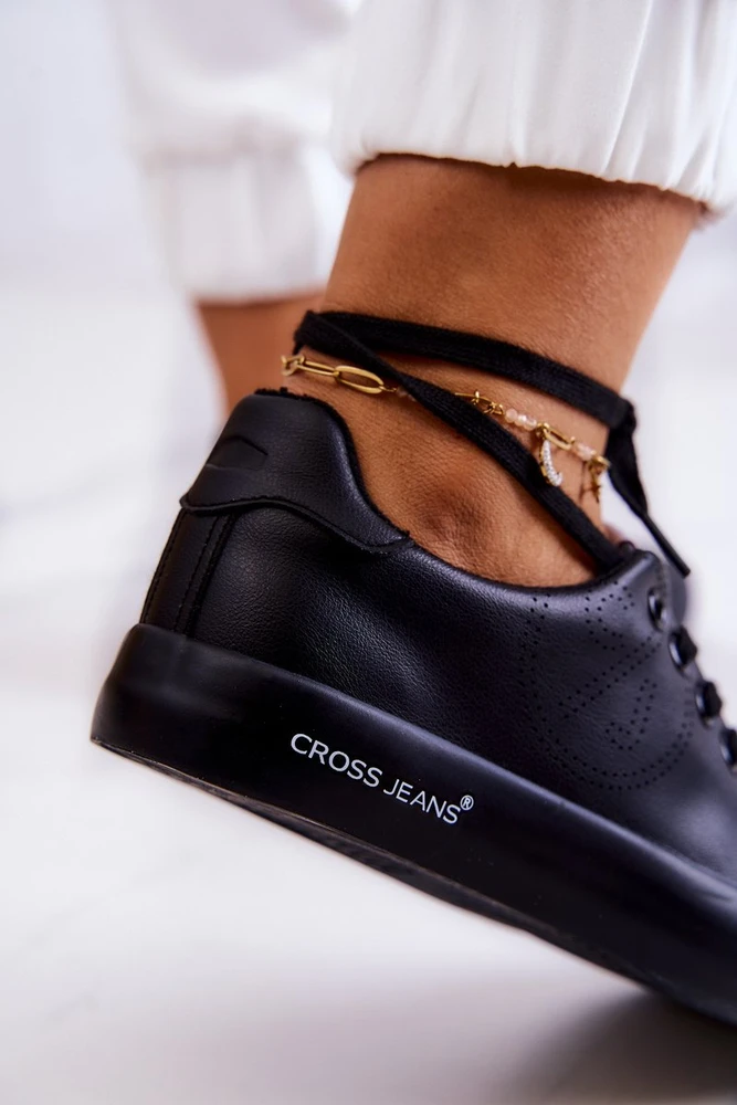 Juodos spalvos stilingi Cross Jeans bateliai