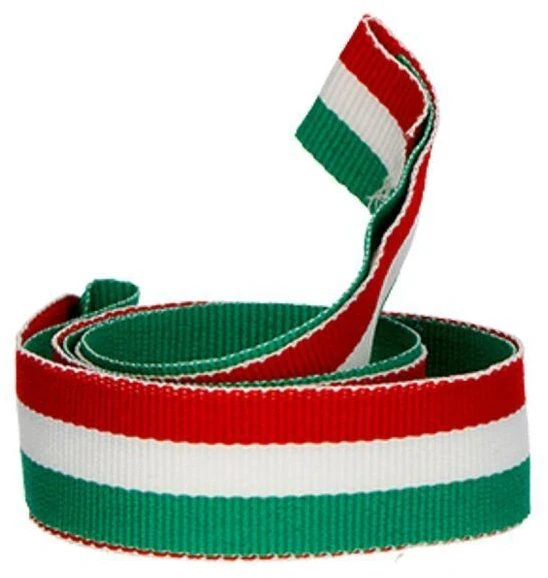 Juostelė 20 mm – žalia – balta – raudona