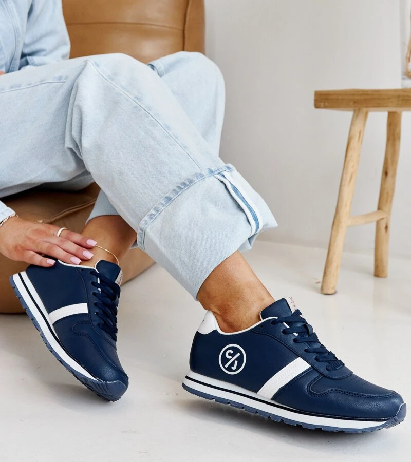 Jūrinės mėlynos spalvos moteriški kedai CROSS JEANS