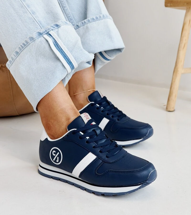 Jūrinės mėlynos spalvos moteriški kedai CROSS JEANS