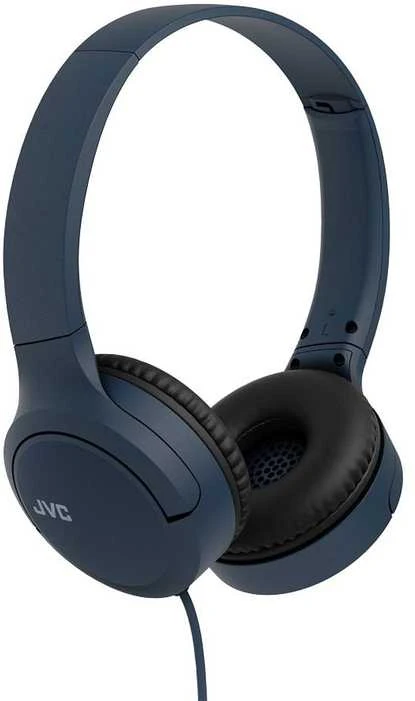 JVC, HA-S33UC-AU, mėlynos sp. dinaminės ausinės, mikrofonas