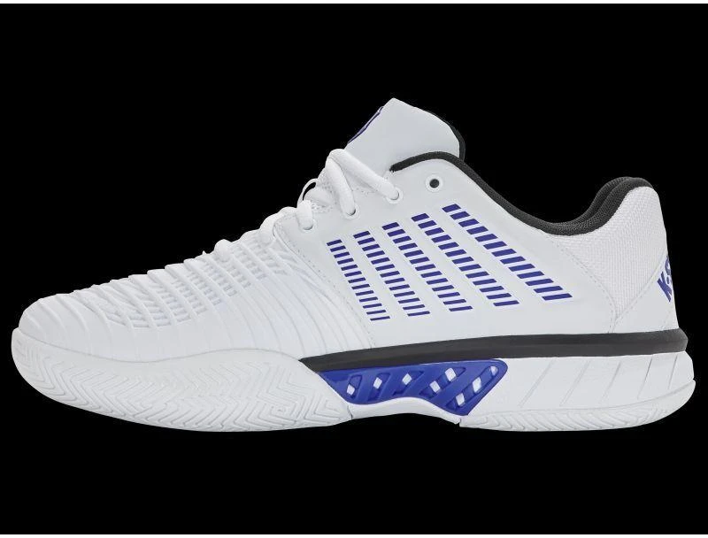 K-Swiss EXPRESS LIGHT 3 balti/akinančiai mėlyni/juodi sportbačiai (08562-165-M)