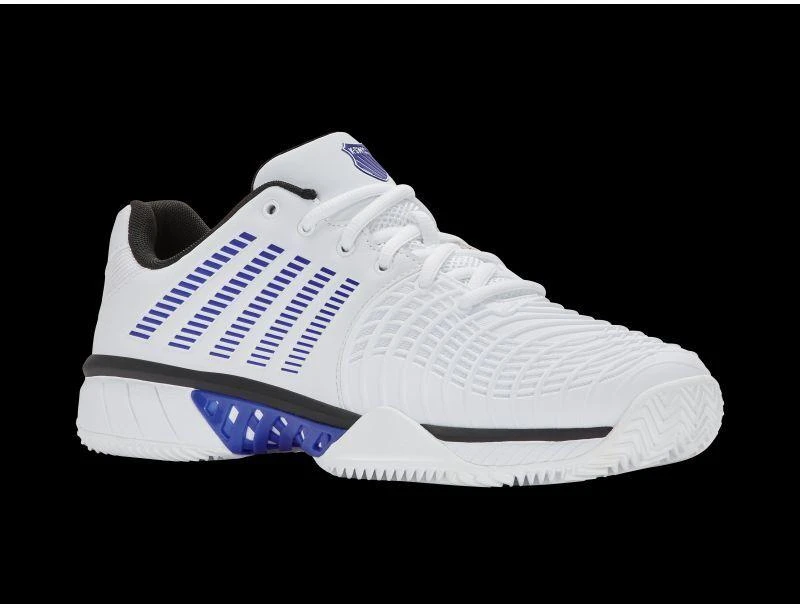 K-swiss EXPRESS LIGHT 3 CLAY balto/ akinančiai mėlyno/juodo atspalvio (08563-165-M) teniso bateliai gruntiniams kortams