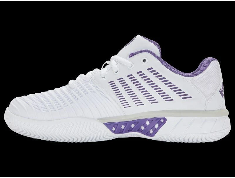 K-Swiss EXPRESS LIGHT 3 HB Baltas/PURPLE HAZE/LUNAR ROCK-M sportbačiai (98563-160-M)