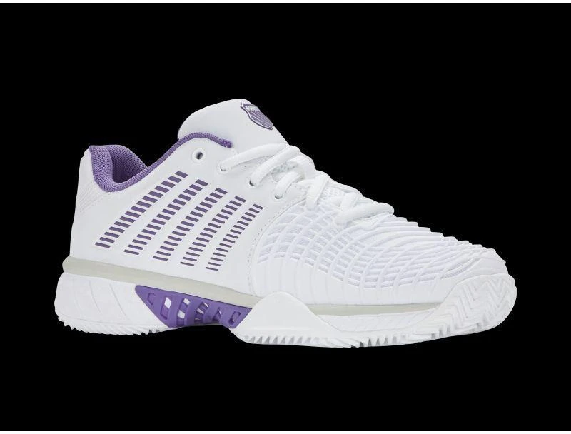 K-Swiss EXPRESS LIGHT 3 HB Baltas/PURPLE HAZE/LUNAR ROCK-M sportbačiai (98563-160-M)