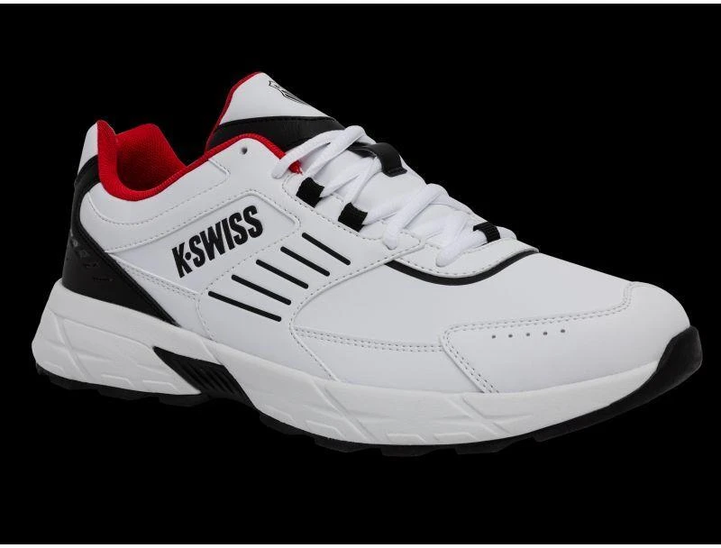 K-swiss FARIO LTH balti/juodi/raudoni (Mars Raudona) sportiniai bateliai (04778-122-M)