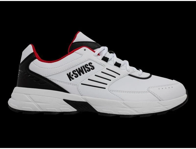 K-swiss FARIO LTH balti/juodi/raudoni (Mars Raudona) sportiniai bateliai (04778-122-M)