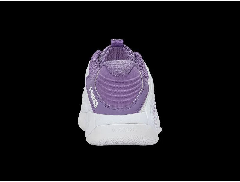 K-Swiss HYPERCOURT EXPRESS 3 baltai violetiniai / pilki sportiniai bateliai (94603-160-M)