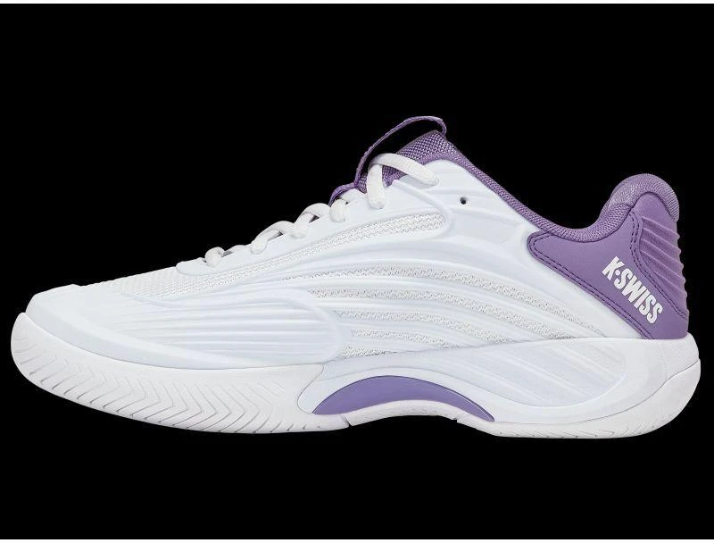 K-Swiss HYPERCOURT EXPRESS 3 baltai violetiniai / pilki sportiniai bateliai (94603-160-M)