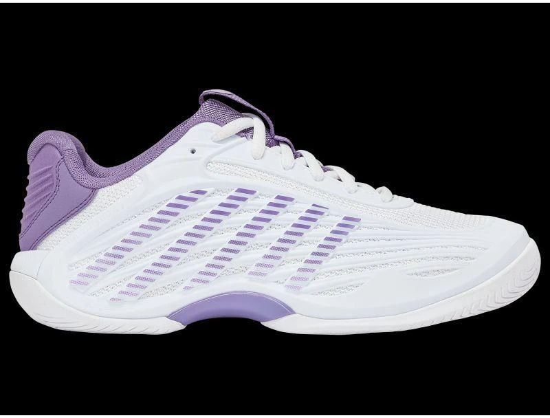 K-Swiss HYPERCOURT EXPRESS 3 baltai violetiniai / pilki sportiniai bateliai (94603-160-M)
