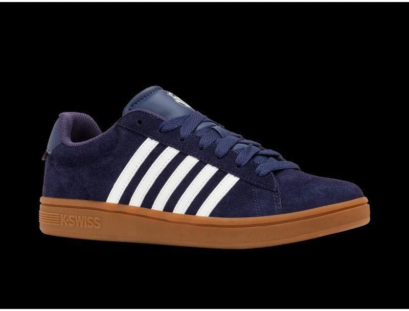 K-Swiss laisvalaikio bateliai COURT TIEBRK II SDE NAVAL ACADEMY/BRIGHT Baltas/GUM-M (09492-465-M)