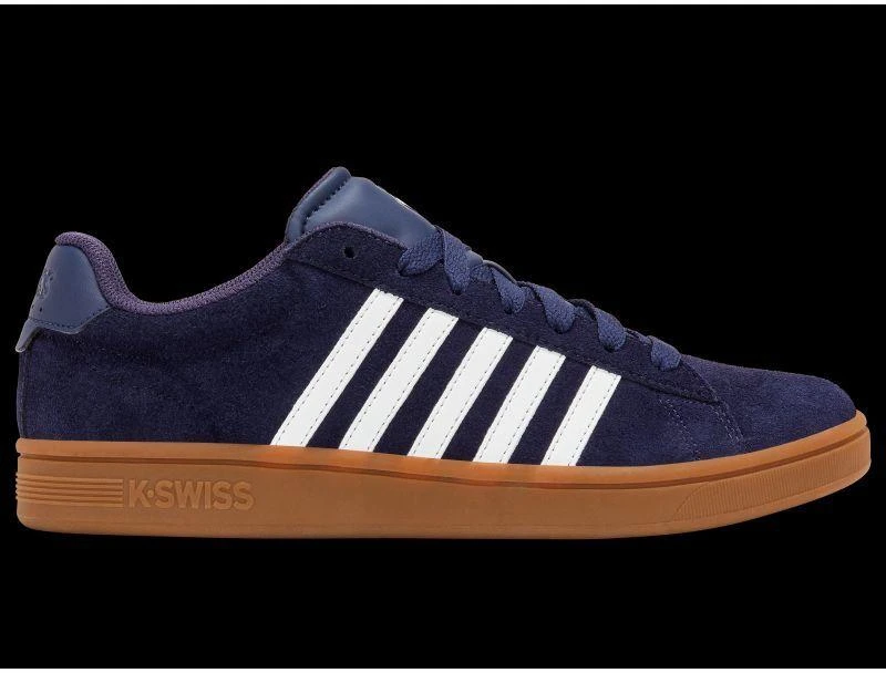 K-Swiss laisvalaikio bateliai COURT TIEBRK II SDE NAVAL ACADEMY/BRIGHT Baltas/GUM-M (09492-465-M)